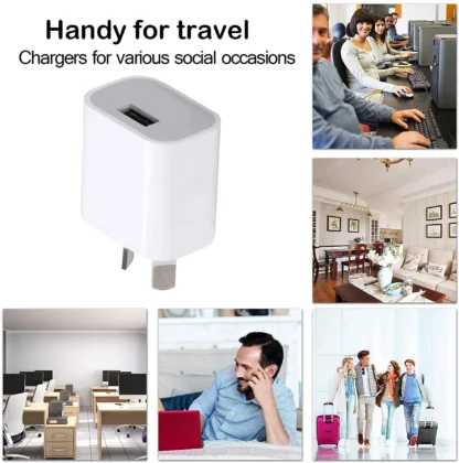 1/5Pcs One Port Universal Travel 5V 2A USB AC Wall Home Charger Power Adapter AU Plug Phone Charging Head Australian Standard - Image 10