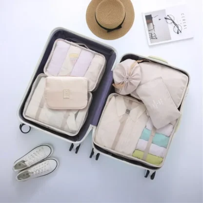 7/8 Pcs Set Travel Organizer Storage Bags Suitcase Packing Cubes Set Cases Portable Luggage Clothes Shoe Tidy Pouch Folding - Image 20