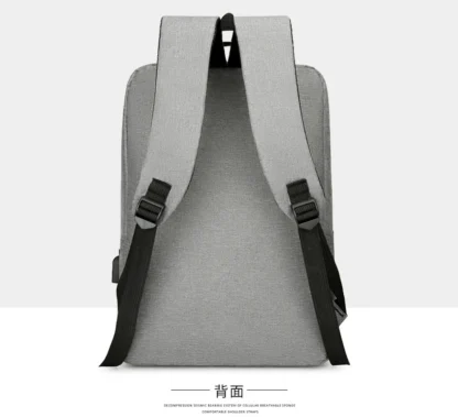 Men's Fashion Multifunctional Computer Backpack Large Capacity Waterproof Fabric Unisex Business Duty Backpack Shoulder Oxford F - Image 18