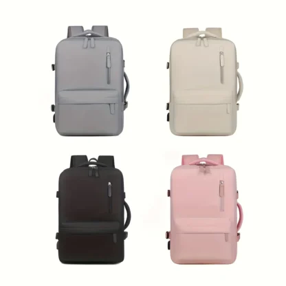 Expandable Backpack Men's Large-Capacity School Bag Business Trip Portable Luggage Bag Backpack College Student Laptop Bag - Image 2