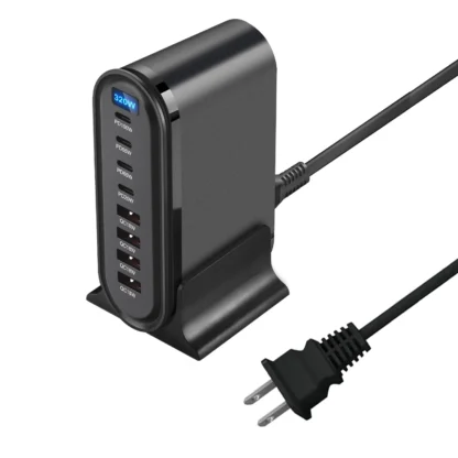 320W GaN Charger Multiple Ports Desktop Charging Station PD3.0 QC USB Type C Fast Charge For iPhone 14/Samsung s24/iPad/Xiaomi - Image 10