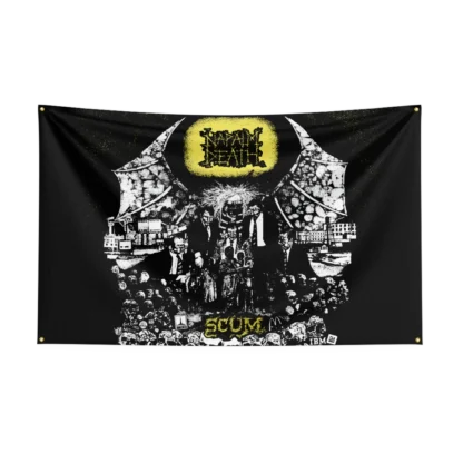 90x150cm Vintage N-Napalm-Deaths Band Flag Polyester Digital Printing Retro  Banner For Decor - Image 2