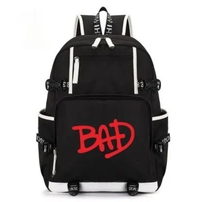 Computer Backpack School Bag Michael Jackson BAD Travel Bag Men's Backpack Polyester Bag Waterproof Shoulder Bag