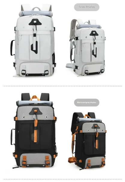 Large capacity men's backpack with high-end feel, travel backpack, sports outdoor luggage bag, mountain climbing bag, waterproof - Image 28