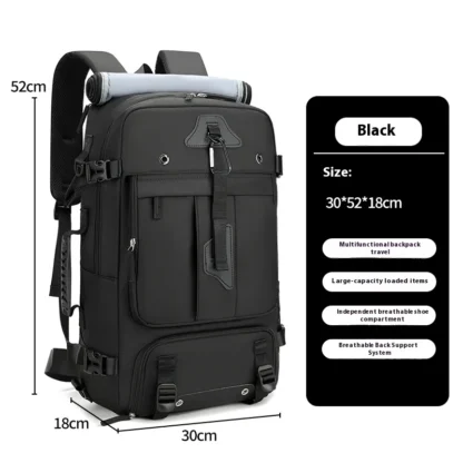 Large capacity men's backpack with high-end feel, travel backpack, sports outdoor luggage bag, mountain climbing bag, waterproof - Image 11