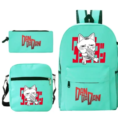 Students Anime Dandadan 3pcs Set Backpacks Outdoor Travel Funny Dandadan Okarun Design Pencil Case School Bags For Boys Girls - Image 11
