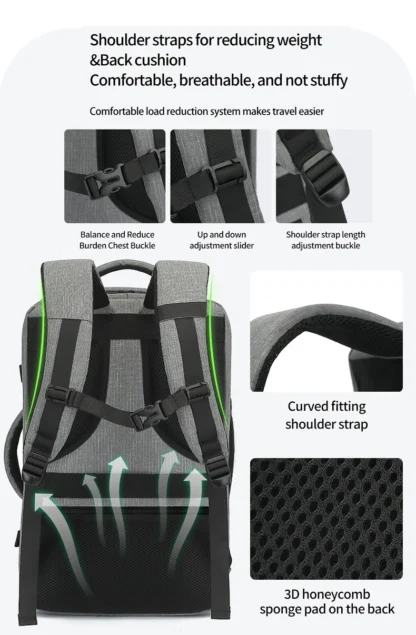 Versatile commuting backpack: waterproof fabric+carrying system, preferred for daily and short distance travel - Image 15