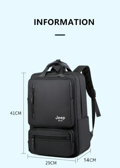 JEEP BULUO Trend Casual High Capacity Feature Backpack Computer New Men's Bag 15 inches Laptop Travel Nylon Bags For Man - Image 22
