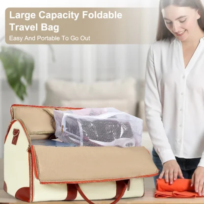 New Foldable Handbag Women's Travel Clothes Totes Large Capacity Luggage Handbag Sport Outdoor Fitness Multi Function Organizer - Image 6