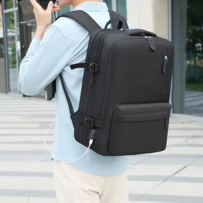 Expandable Backpack Men's Large-Capacity School Bag Business Trip Portable Luggage Bag Backpack College Student Laptop Bag - Image 14