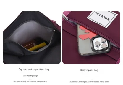 Travel bag, backpack large-capacity disassembly universal wheel storage bag, duffel bag portable multi-layer checked  with wheel - Image 17