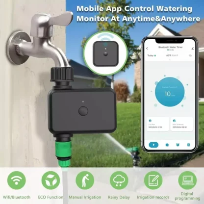 MOES Smart Tuya Bluetooth Garden Water Timers Rain Delay Programmable Automatic Irrigation Timer with Hub Required - Image 4
