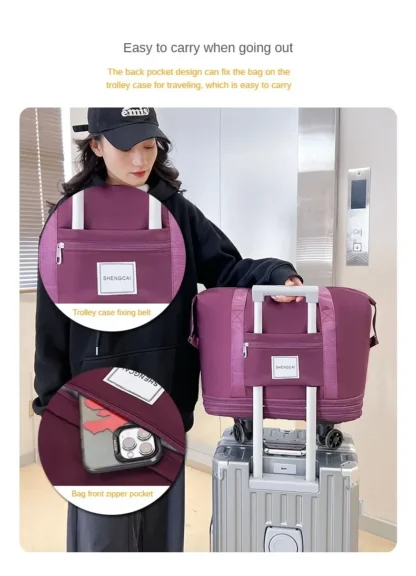 Travel bag, backpack large-capacity disassembly universal wheel storage bag, duffel bag portable multi-layer checked  with wheel - Image 21