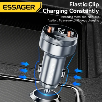 Essager 80W Car Charger USB Type C PD Fast Charging Phone Quick Charge for iPhone 14 13 Huawei Xiaomi Samsung iPad Laptop Tablet - Image 6