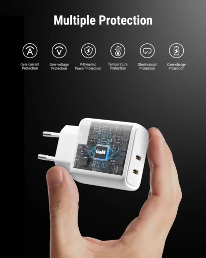 VOLTME USB Charger PD QC 3.0 Fast Charger Quick Charger PD 45W GaN Dual USB C Charger For iPhone Samsung S23 S21 Laptop Tablet - Image 4