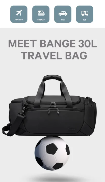BANGE Sports Waterproof Duffel Bags With Shoe Compartment 21 Inch Gym Bag For Men With Wet and Dry Compartment Travel Bags Gym - Image 10