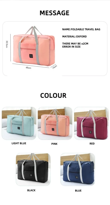 Luggage bag, travel tote bag, travel storage bag, large capacity shoulder bag, women's waterproof bag - Image 13