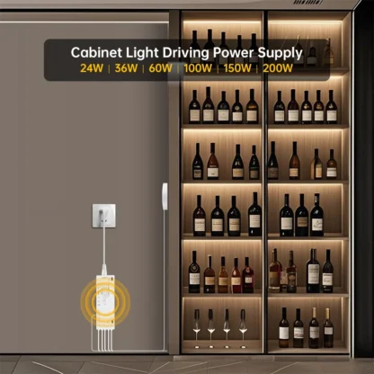 AC 220V to DC12V/24V LED Cabinet Light Power Supply 24W-200W EU/AU/UK Plug for Closet/Wardrobe/Light Strip with DuPont Port - Image 13