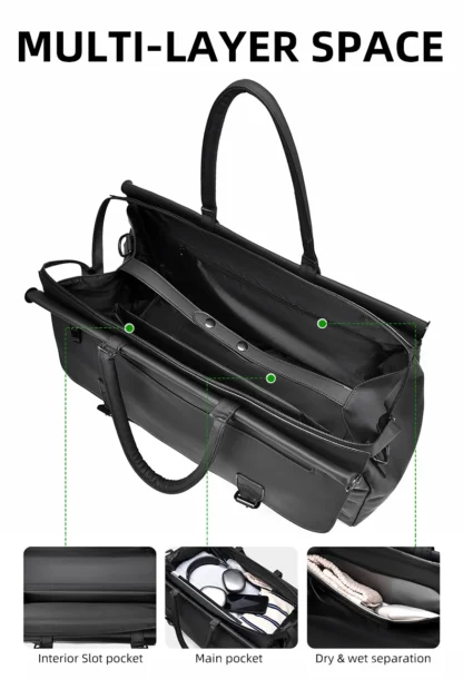 Outdoor Travel Duffel Bag Dry Wet Business Trip Short Distance Luggage Handbag Large Storage Commuting Men Hiking Shoulder Bags - Image 17