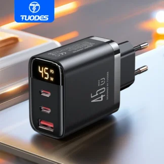Tuodes 45w GaN Charger PPS PD USB Type C Fast Charging QC4.0 Quick Charge For iPhone 16 Macbook Air Tablet Samsung Xiaomi Laptop
