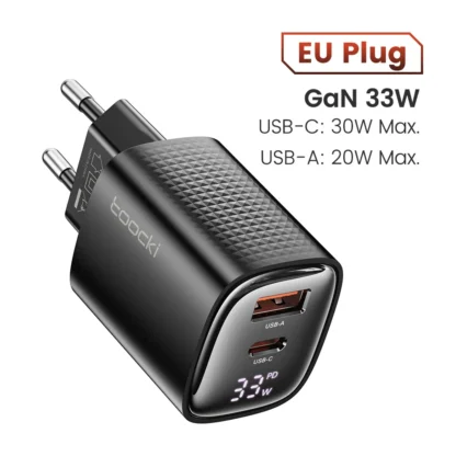 Toocki 33W GaN USB C Charger Digital Display Fast Charging Type C Charger for iPhone 15 14 13 12 Samsung Galaxy S23 S22 Xiaomi - Image 7