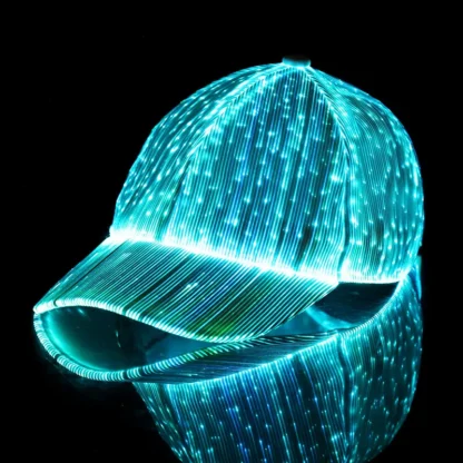 Fashion LED Light Fiber Optic Glowing Baseball Cap Bar Dance Glowing Hip Hop Couples Outdoor Wear Performance Props - Image 22