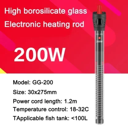 SUNSUN Fish Tank Digital Heating Rod Aquarium Submersible Heater 500W Adjustable Temperature Thermostat LCD Display Fish Farming - Image 11