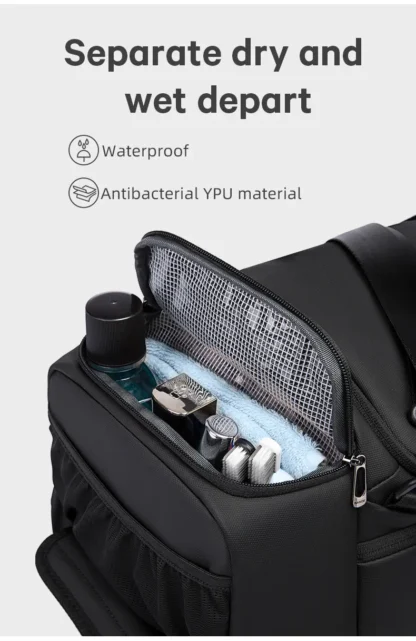 BANGE Sports Waterproof Duffel Bags With Shoe Compartment 21 Inch Gym Bag For Men With Wet and Dry Compartment Travel Bags Gym - Image 13