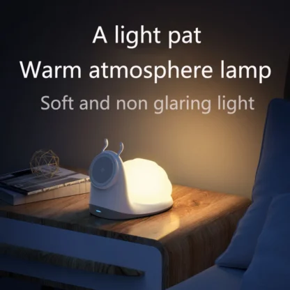15W Soft Snail Wireless Charger Desk Stand: 3-Mode Tap Night Light, Detachable Shell & Gentle White Glow, Compact Design - Image 7