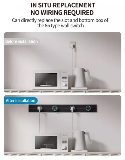 40cm 50cm Track Socket Wall Power Rail Movable Sockets High End Home Appliance Power 8000W EU US UK Standard USB Type c Ports - Image 22
