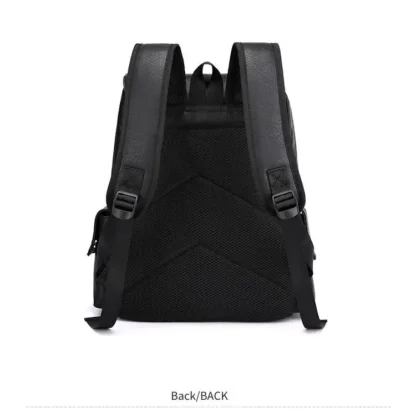 Large Capacity Soft PU Leather Backpack for Casual Business Travel - Image 33
