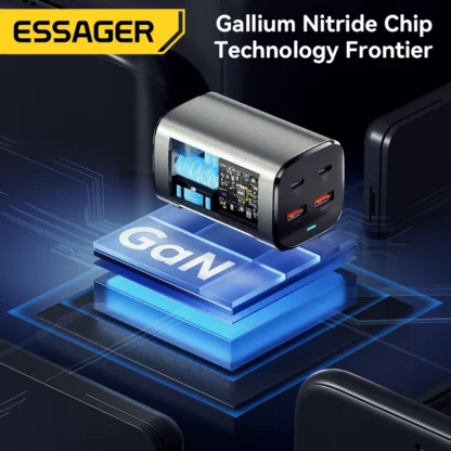 Essager 67W GaN USB C Charger Quick Charge 4.0 QC 3.0 PD USB-C Type C  Desktop Fast Charger For MacBook Samsung iPhone 15 Laptop - Image 3