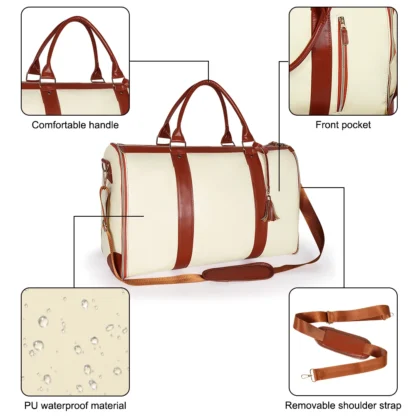 New Foldable Handbag Women's Travel Clothes Totes Large Capacity Luggage Handbag Sport Outdoor Fitness Multi Function Organizer - Image 4
