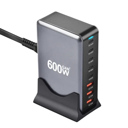 600W GaN Charger PD3.1 USB C Fast Desktop 8-port Type C PD Charger Fast Charge 3.0 USB Fast Charger for iPhone16 15 Samsung - Image 3