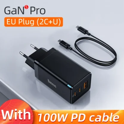 Baseus GaN 65W USB C Charger Quick Charge 4.0 3.0 QC4.0 QC PD3.0 PD USB-C Type C Fast USB Charger For iPhone 16 15 Pro MacBook - Image 10