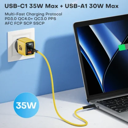35W USB C Charger Gan Fast Charger Type C PD3.0 QC4.0 PPS Phone Quick Charger for IPhone 15 14 Pro Max Samsung S23 S22 Tablets - Image 2