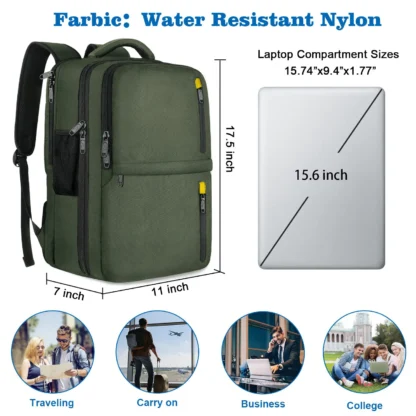 Cross border backpack, men's high-end computer bag, large capacity commuting multifunctional travel new business backpack - Image 23
