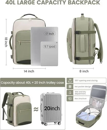New Simple and Versatile Large Capacity Multi functional Travel Convenient Travel Essential Travel Backpack - Image 17
