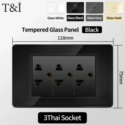 America Standard Power Outlet 118 Series 118*75mm Double USB Type-C Quick Charger US Mexico Glass Panel Wall Socket 16A 110V - Image 30