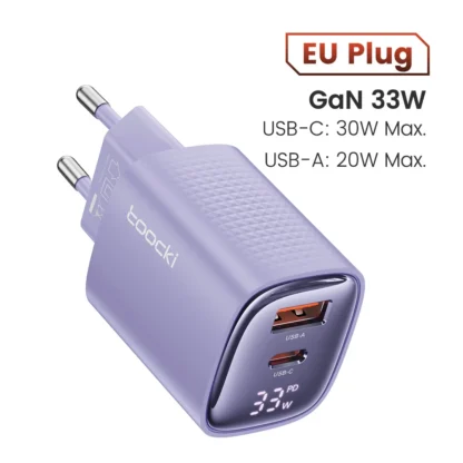 Toocki 33W GaN USB C Charger Digital Display Fast Charging Type C Charger for iPhone 15 14 13 12 Samsung Galaxy S23 S22 Xiaomi - Image 11