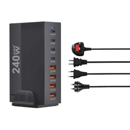 240W Desktop GaN Charger 8-port USB Type C PD Fast Multiple Usb Mobile Phone Quick Charger For Iphone 16/15/14 Samsung Xiaomi - Image 5