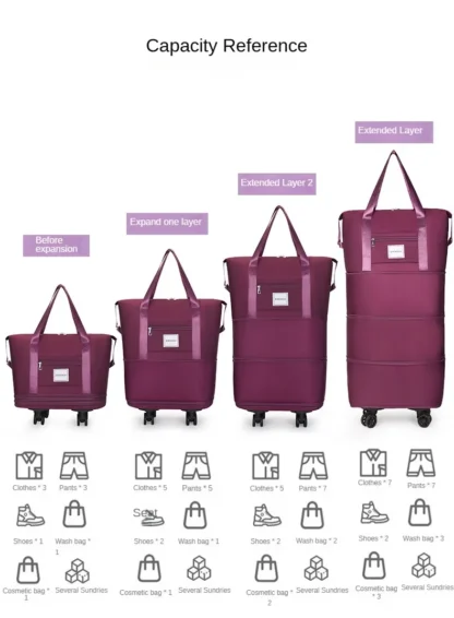 Travel bag, backpack large-capacity disassembly universal wheel storage bag, duffel bag portable multi-layer checked  with wheel - Image 14