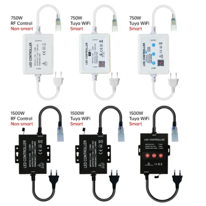 Tuya WiFi RGB Dimmer 220V 750W 1500W EU/AU/UK Power Plug RF Remote Controller for SMD2835/5050 4Pin LED Neon Strip Light - Image 3