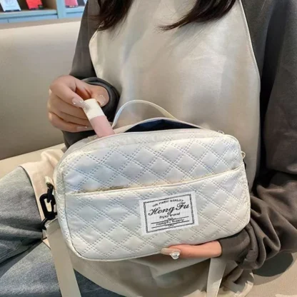 Men's and Women's Travel Bag Set with Makeup Bag - Plain Color Handbag - Essential for Travel - Affordable and Practical - Image 11