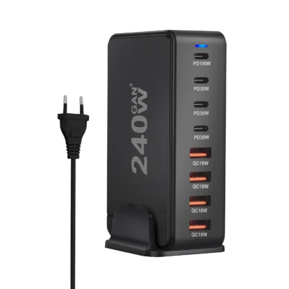 240W Desktop GaN Charger 8-port USB Type C PD Charger Fast Charge 3.0 USB Type C Fast Charger Mobile USB Charger - Image 14