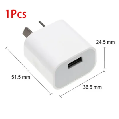 1/5Pcs One Port Universal Travel 5V 2A USB AC Wall Home Charger Power Adapter AU Plug Phone Charging Head Australian Standard - Image 8