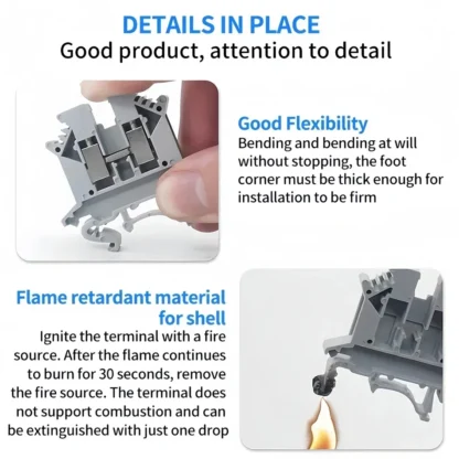 20/50/100Pcs UK - 2.5B Din Rail Terminal Block Electrical Conductor Universal Screw Connection Terminal Strip 2.5mm² - Image 19