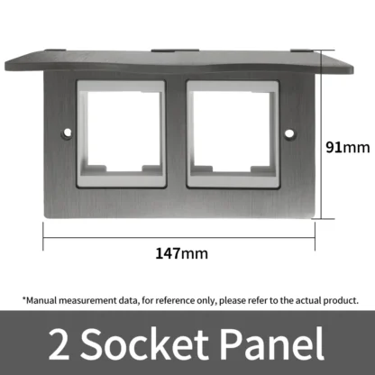 Wall Mount 1 Gang 2 Gang 8mm Stainless Steel Panel Socket 13A Switch Computer Socket Telephone Socket Thai US UK EU France - Image 12