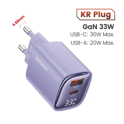 Toocki 33W GaN USB C Charger Digital Display Fast Charging Type C Charger for iPhone 15 14 13 12 Samsung Galaxy S23 S22 Xiaomi - Image 12