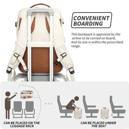 Travel Backpack 40x20x30 Cabin Plane Waterproof Expandable Weekender Laptop With USB Port Ryanair Carry-On Women Men Backpack - Image 6